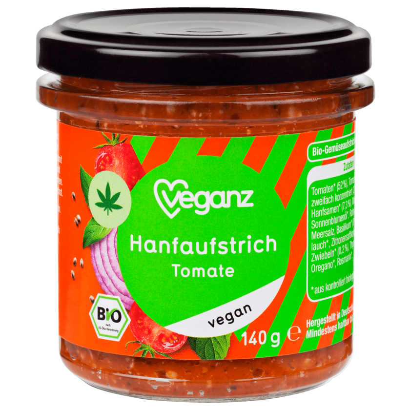 Veganz Bio Hanfaufstrich Tomate vegan 140g